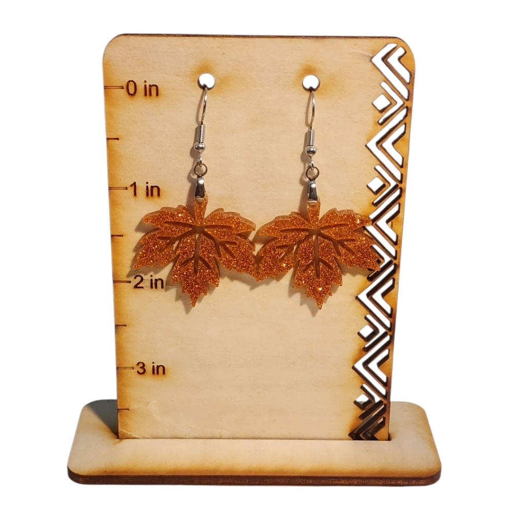Amber Blaze Acrylic Drop Earrings